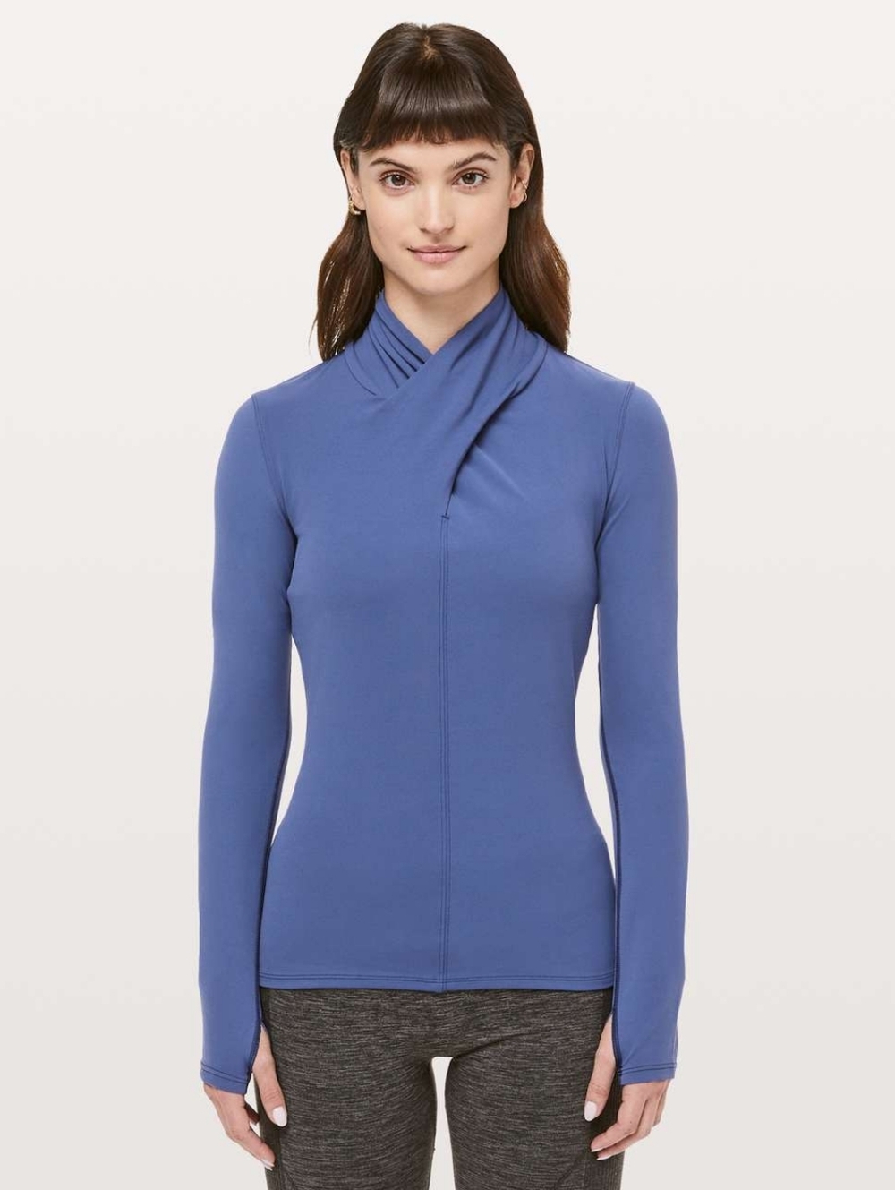 Lululemon Ethereal Long Sleeve In Gatsby Blue 17" PTP Estimated Size 6